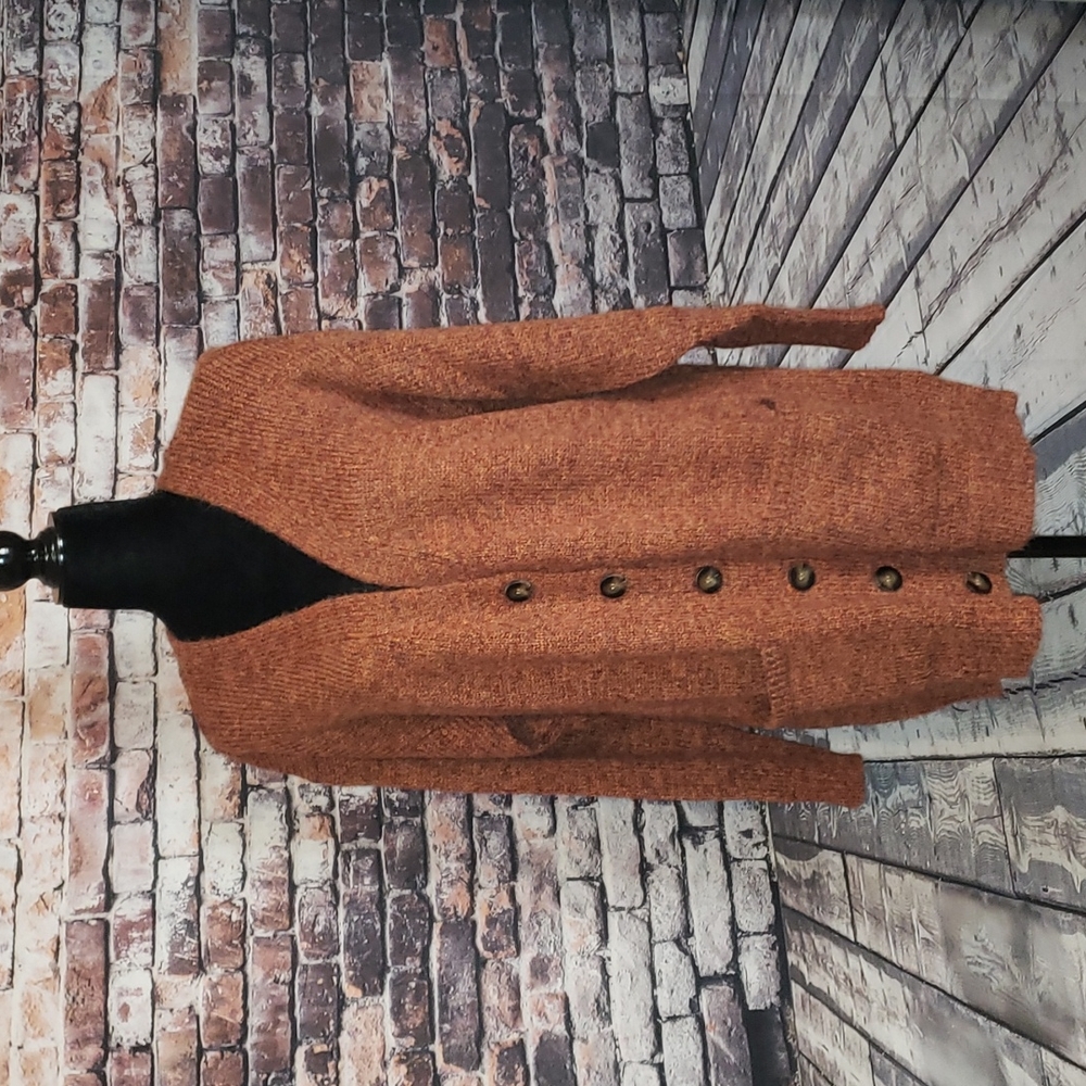 Womens V-Neck Long Sleeve Button Cardigan